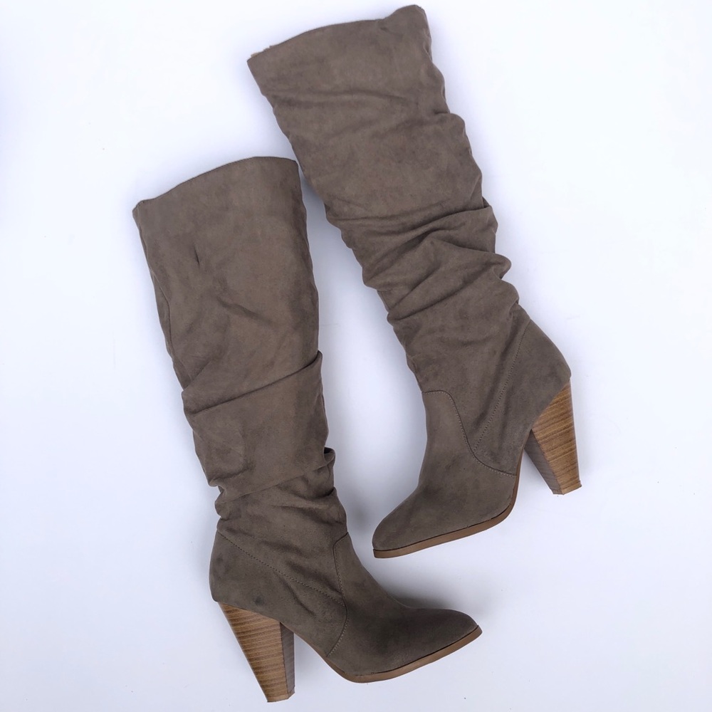 Taupe knee high boots sz 7
